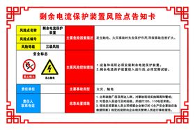 剩余电流保护装置风险点告知卡