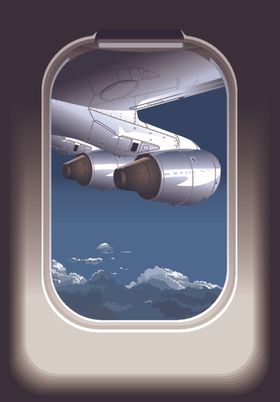 卡通造型民航客机飞机图片