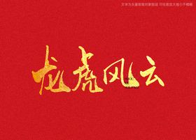 龙虎风云书法字