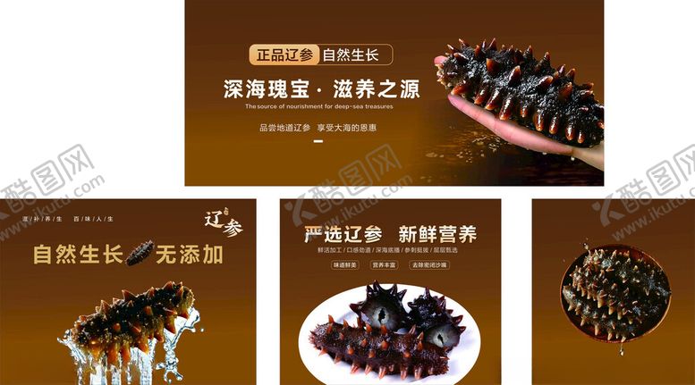 编号：37417309211923435568【酷图网】源文件下载-海参海报