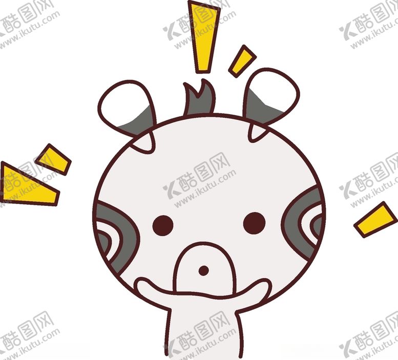 编号：59320509180002238256【酷图网】源文件下载-小清新动物可爱斑马咪