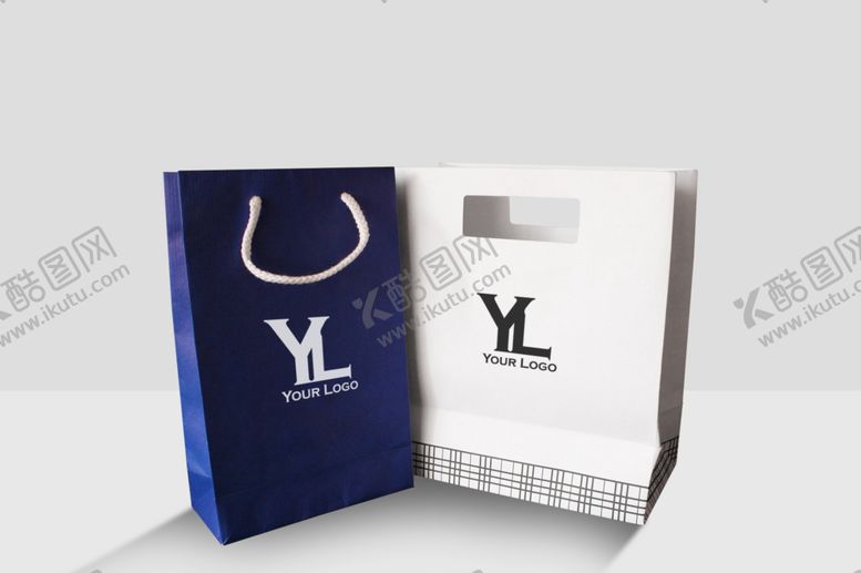 编号：73115607121305115020【酷图网】源文件下载-包装样机图片纸袋LOGO样机