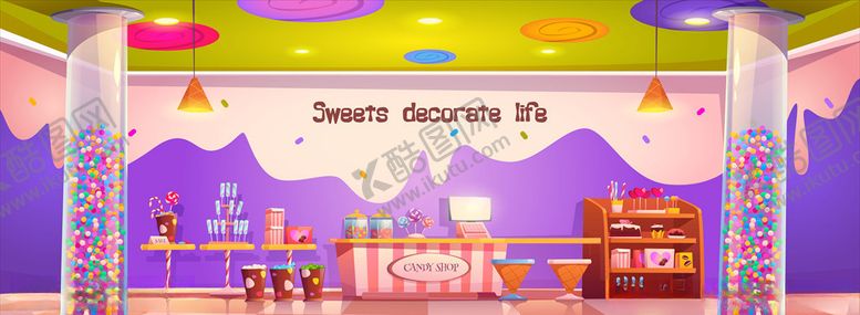 编号：69337310121721299393【酷图网】源文件下载-糖果店