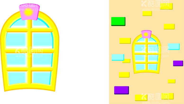 编号：68438012060012426474【酷图网】源文件下载-卡通窗户