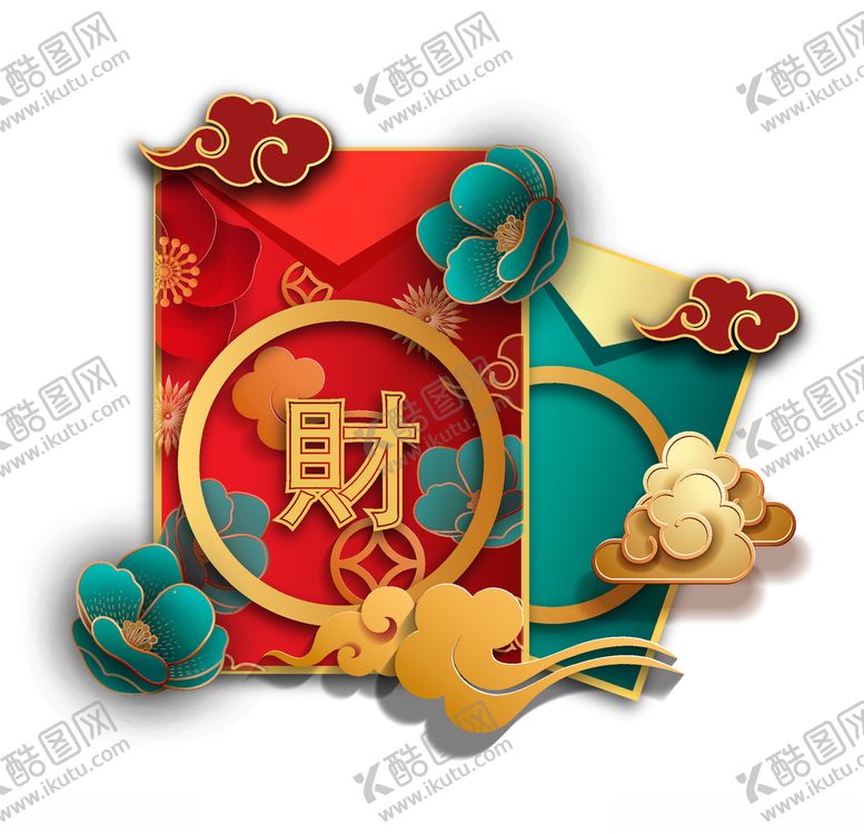 编号：22901205140240219437【酷图网】源文件下载-国潮红包元素