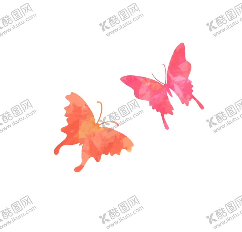 编号：10614112080812214799【酷图网】源文件下载-蝴蝶水彩画