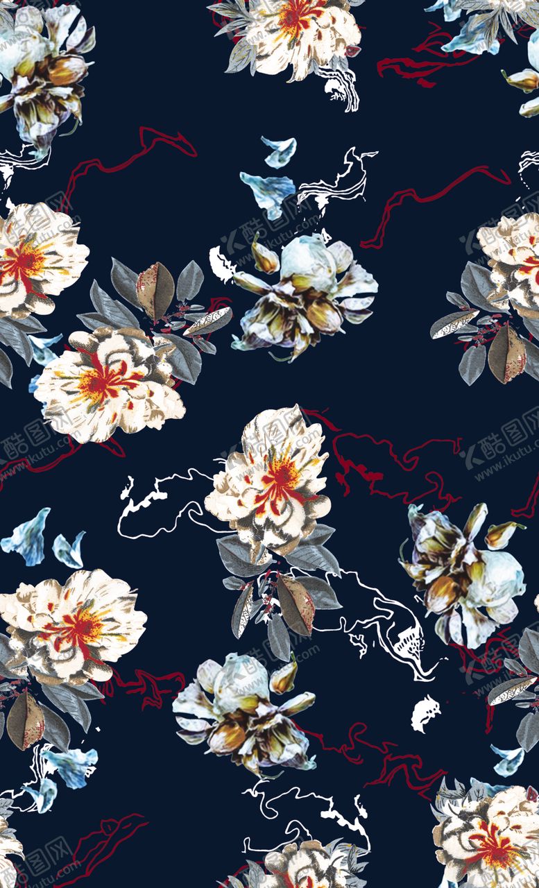 编号：92672109121056006541【酷图网】源文件下载-设计大牌花朵叶子图案字