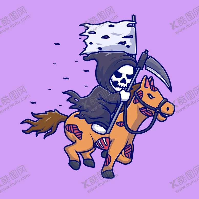 编号：82714610020203104680【酷图网】源文件下载-卡通死神死亡骑士
