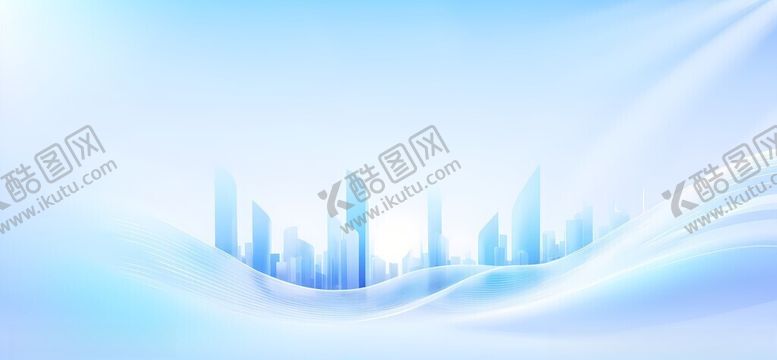 编号：79399611131154068824【酷图网】源文件下载-现代都市蓝色波浪白线科技背景