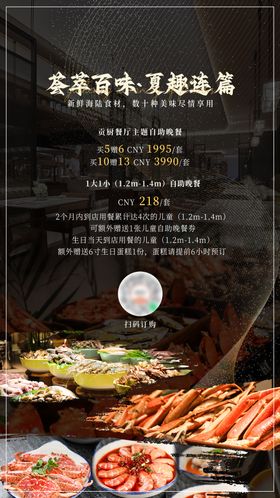 牛排自助餐海报