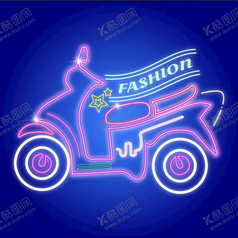 编号：96501310091002456873【酷图网】源文件下载-复古摩托车霓虹灯招牌灯牌