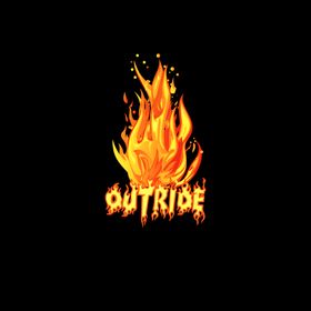 黑底炫彩手绘火焰火焰字母