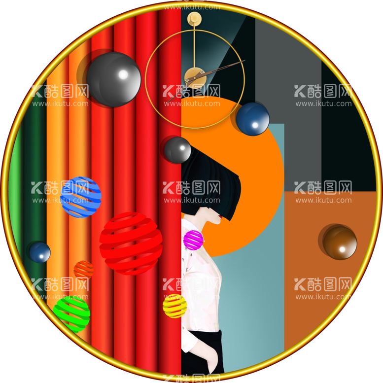 编号：64521812030059404618【酷图网】源文件下载-北欧圆形装饰画