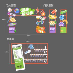 运动会门头档案物料