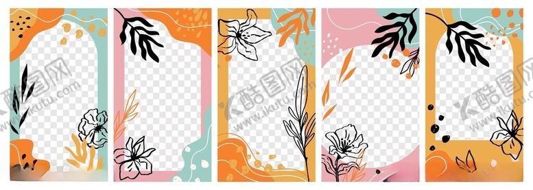 编号：74110706011117396633【酷图网】源文件下载-花卉边框模板