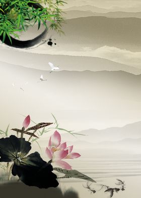 国画荷花