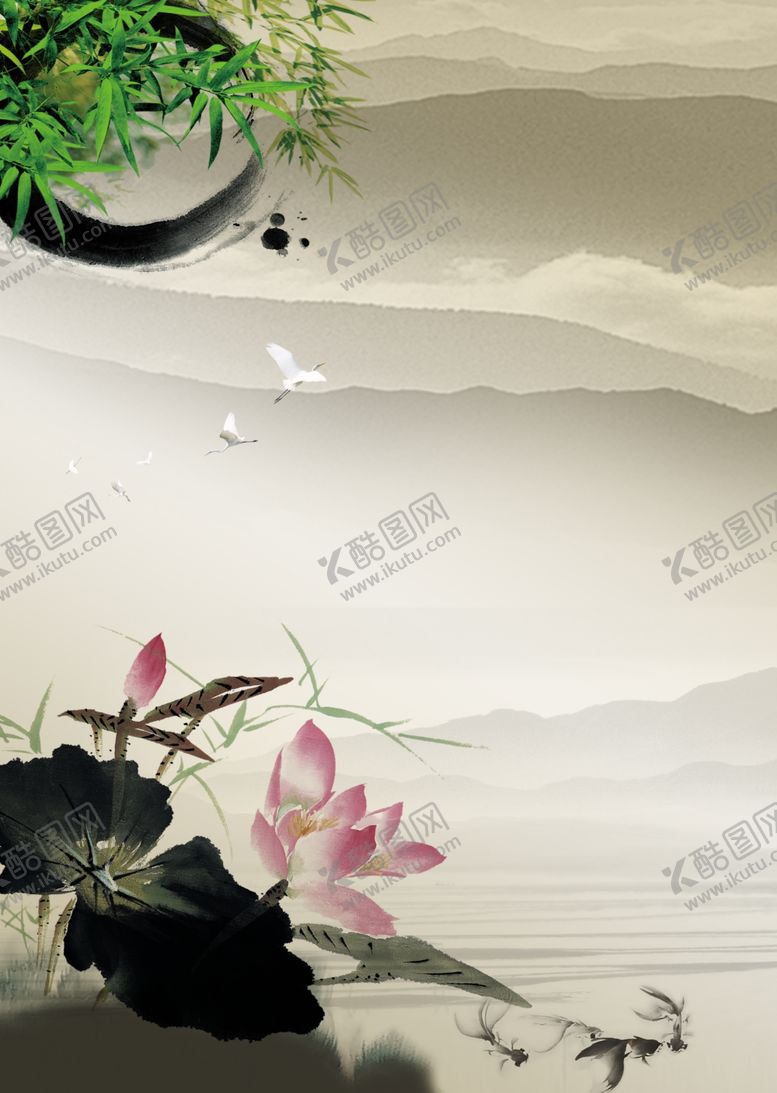 编号：67309405071506508777【酷图网】源文件下载-国画荷花