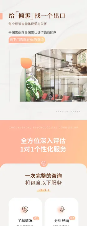 心理咨询品牌简介长图