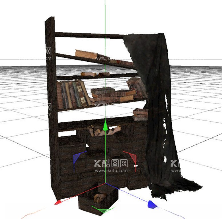 编号：51601012190841087136【酷图网】源文件下载-C4D模型书架