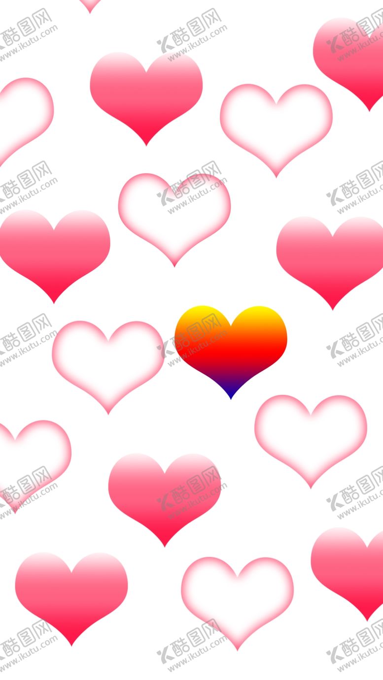 编号：98256710041039534591【酷图网】源文件下载-彩色爱心