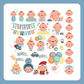 可爱婴儿卡通图案集合