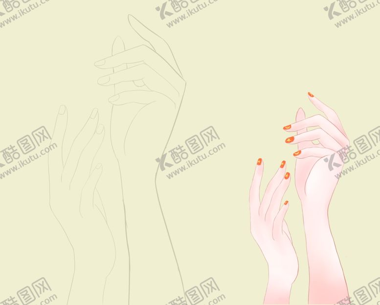 编号：45464005062220044149【酷图网】源文件下载-手绘美甲免抠设计元素
