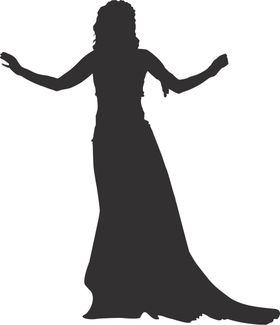 美女剪影购物时尚模特