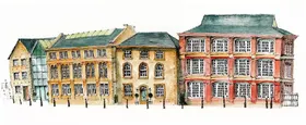 水彩建筑插画