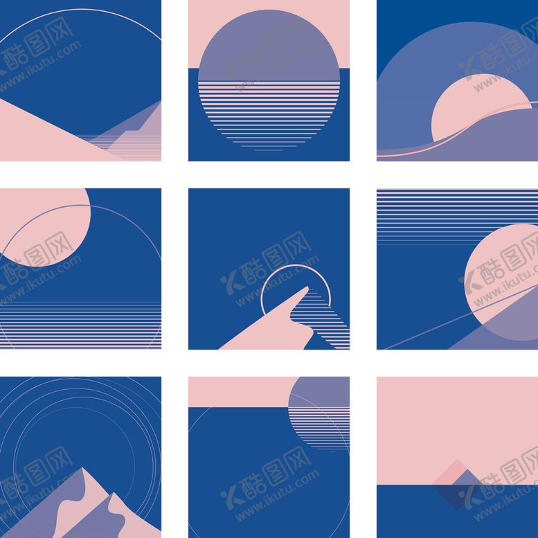 编号：55412804070155454923【酷图网】源文件下载-抽象几何手指交互图案