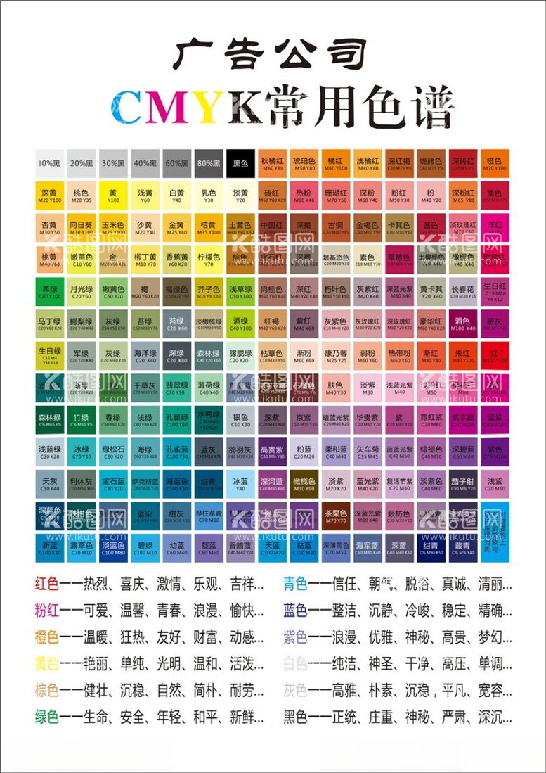 编号：13728302202306354423【酷图网】源文件下载-广告公司印刷色卡