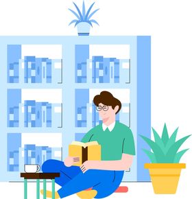 卡通人物办公配送立体