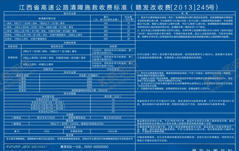 编号：97024004210304434819【酷图网】源文件下载-高速公路清障施救收费标准