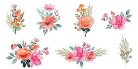 卡通花打印涂鸦碎