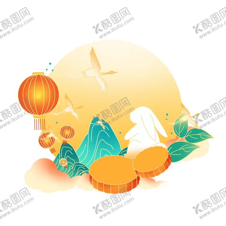 编号：51818402021558531727【酷图网】源文件下载-中秋节     月饼插画   
