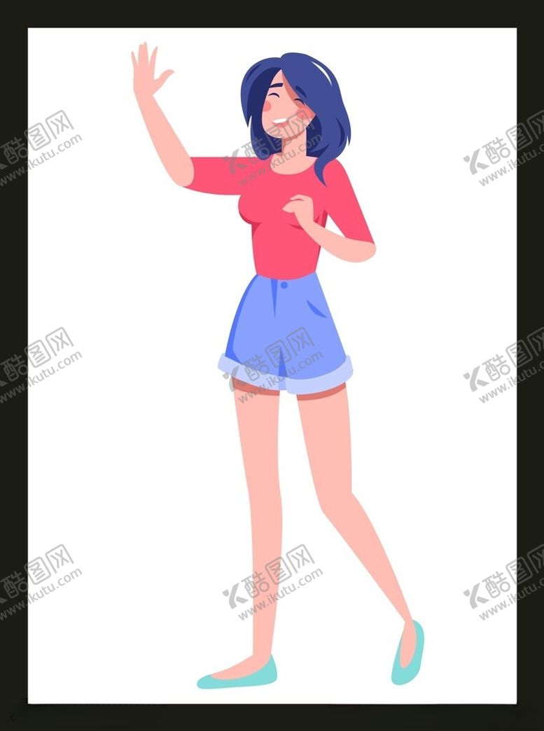 编号：26759901302105281335【酷图网】源文件下载-手绘卡通女孩