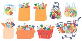 购物袋与购物篮