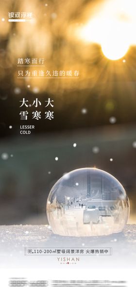 房地产大雪小寒大寒节气海报