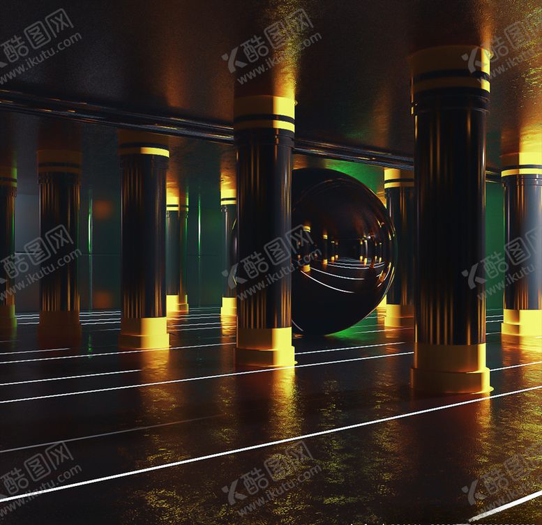 编号：98335609281039232360【酷图网】源文件下载-C4D特效设计科幻场景
