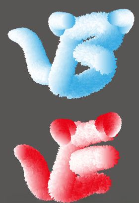 毛绒文字字母