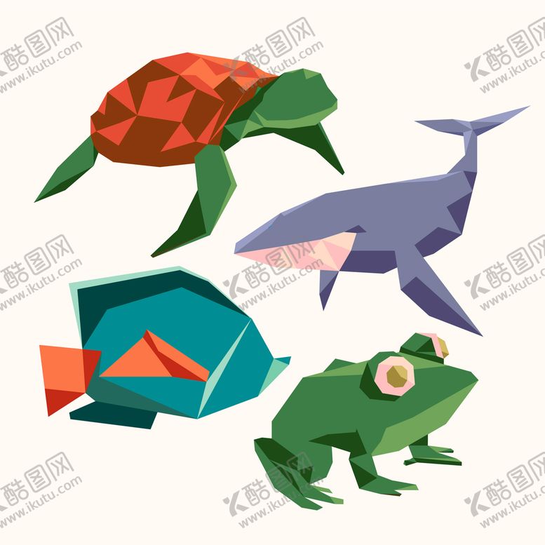 编号：60725909231746472814【酷图网】源文件下载-多边形动物元素