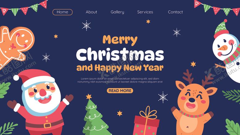 编号：49624704161348504653【酷图网】源文件下载-圣诞节日欢乐场景插画