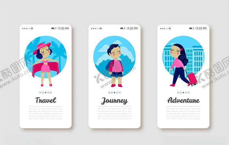编号：97850107082130041022【酷图网】源文件下载-人物旅行网站手机界面