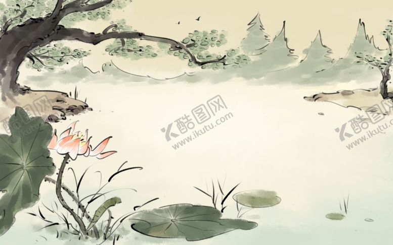 编号：26101909280036424828【酷图网】源文件下载-手绘荷花插画