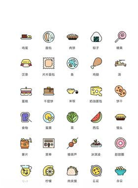 美食图标食品图标餐饮图标