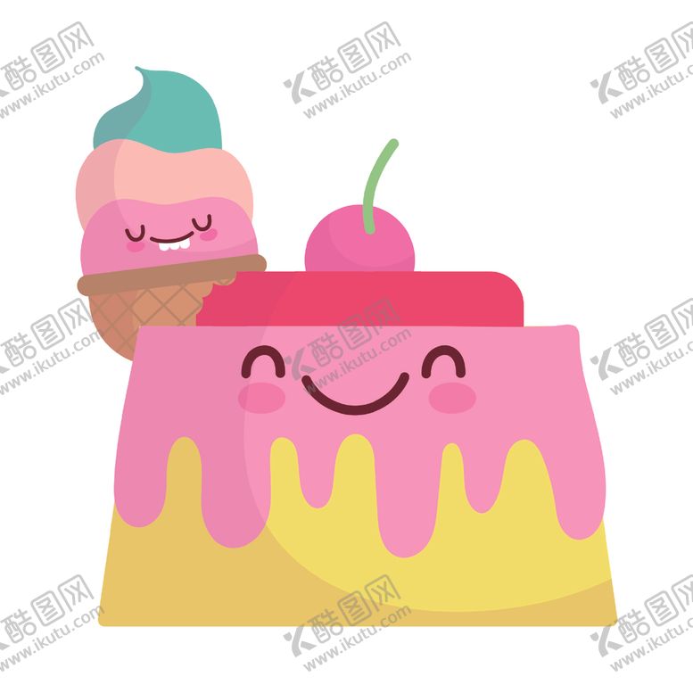 编号：82858110080508142173【酷图网】源文件下载-卡哇伊甜品