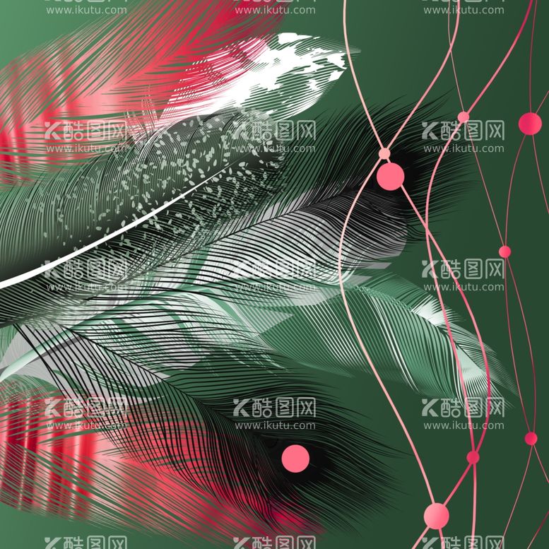 编号：97557311292048198054【酷图网】源文件下载-水彩羽毛唯美挂画装饰画