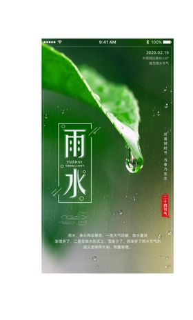 雨水二十四节气海报