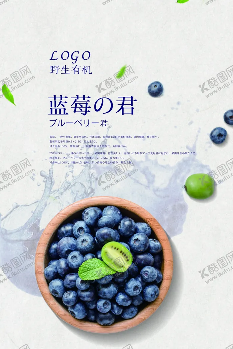 编号：74632105021300511427【酷图网】源文件下载-蓝莓海报