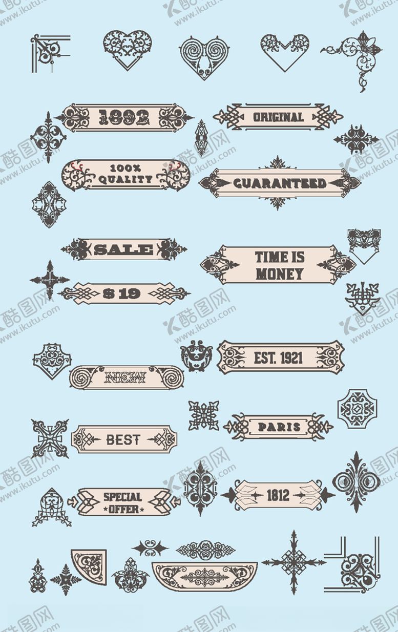 编号：27863609112347509763【酷图网】源文件下载-花边素材花边图案