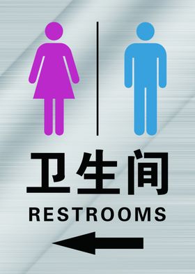 卫生间指示牌